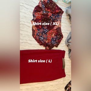 Shirt and skirt
